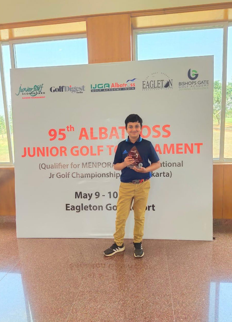 Shayaan finishes 3rd in his category at the Albatross Junior tournament