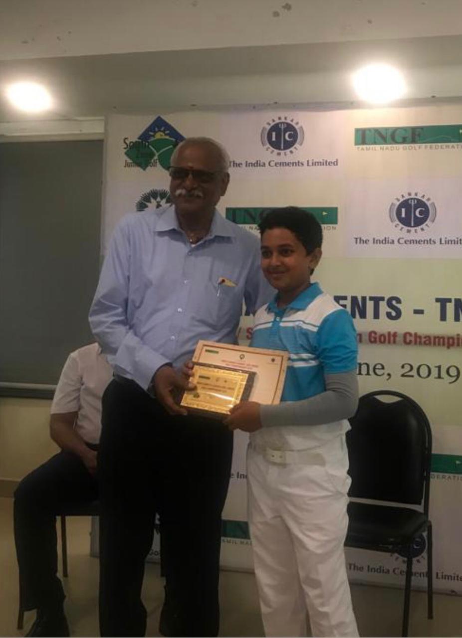 Shayaan finishes third at the TNGF South Zone Junior Golf Championship