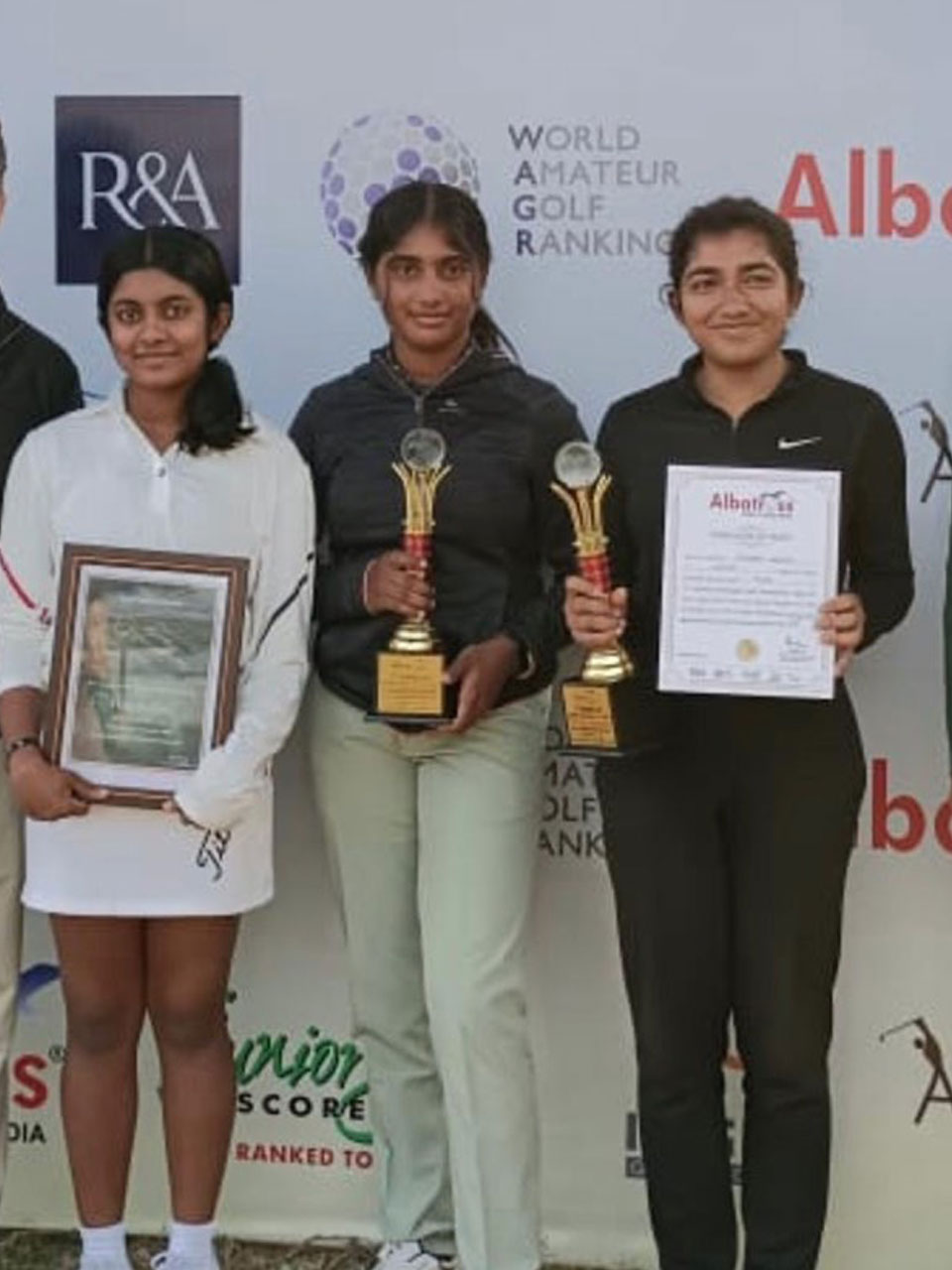 Snigdha Goswami and Keerthana Rajeev finish 3rd at the Albatross International Junior Championship