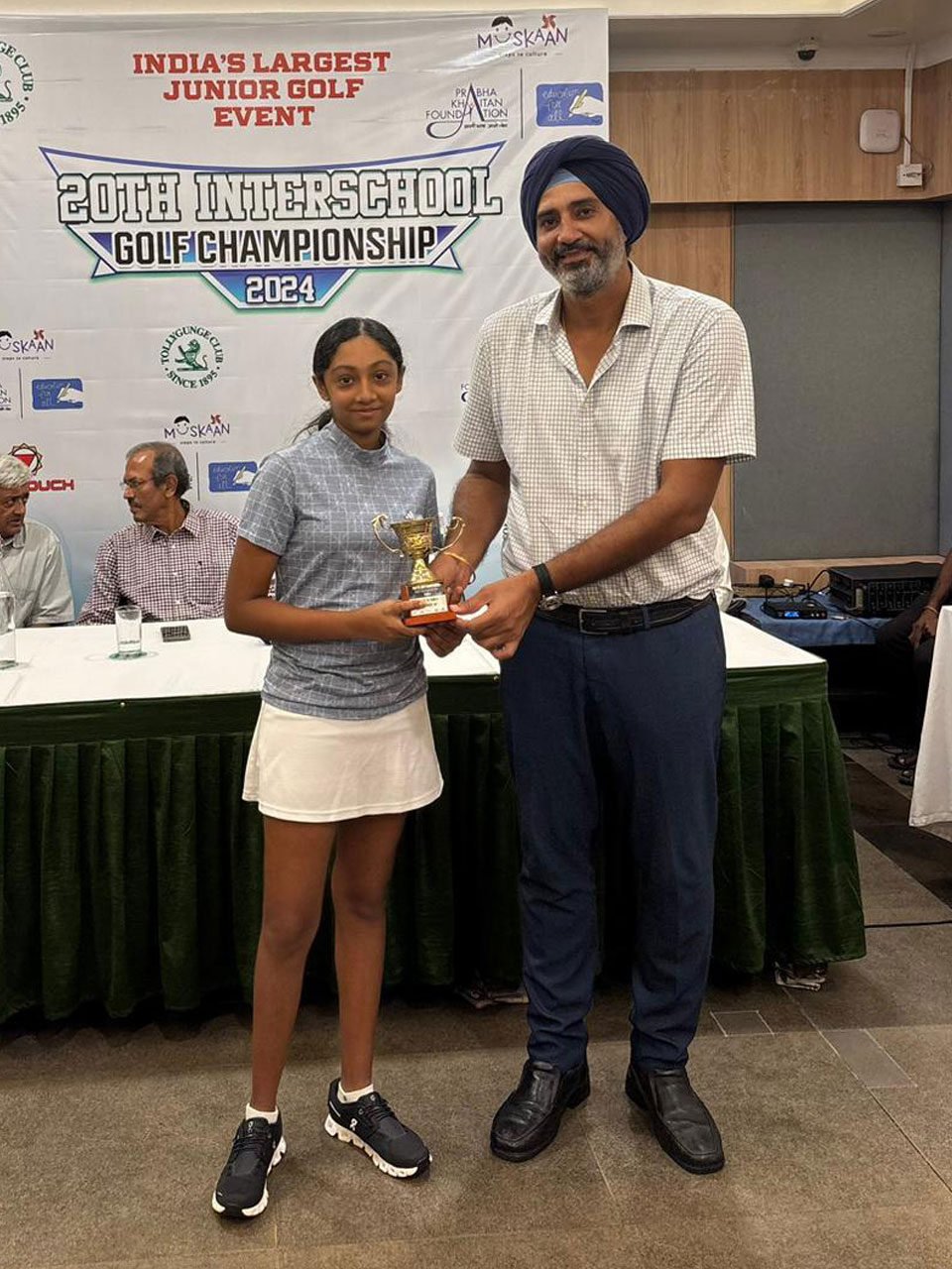 Samaira Chitlangia finished 2nd in 'B' category Girls at the Protouch Inter School championships held at Tollygunge Club, Kolkata.