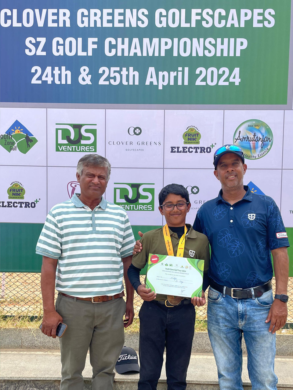 Nilofer Sivamoorthy won the 'B' Boys category at the IGU South Zone Clover Greens Golf Championship