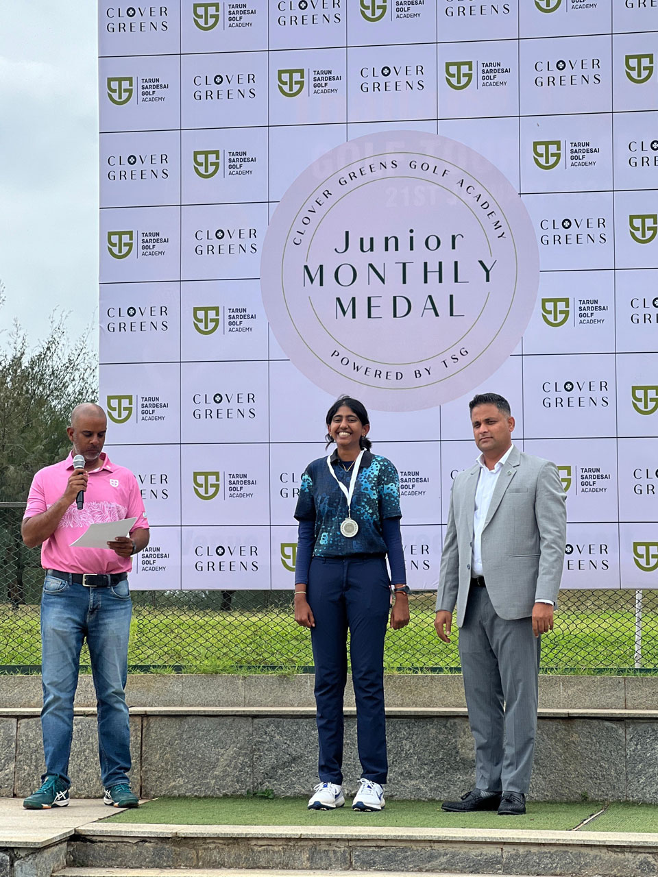 Anuradha Nandigam finished as runner up in 'B' Girls Category at the Clover Greens Monthly Medal powered by TSG: Event 2, held at Clover Greens Golf Course in Bangalore.