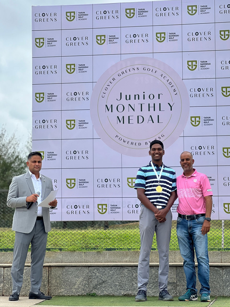 Siddhant Nathan won 'A' Boys Category at the Clover Greens Monthly Medal powered by TSG: Event 2, held at Clover Greens Golf Course in Bangalore.