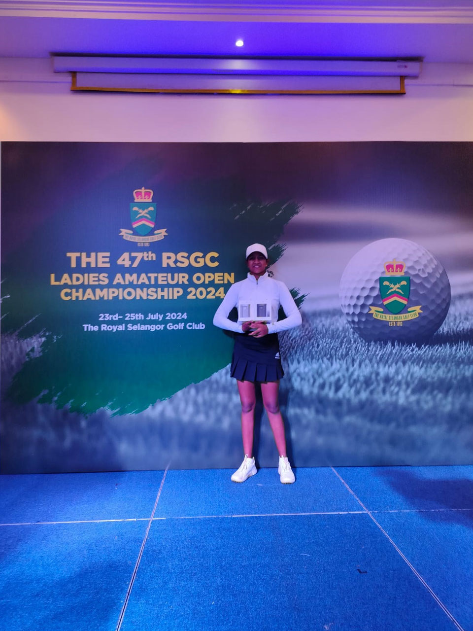 Dia Cris Kumar finished 3rd at 47th RSGC Ladies Amateur Open held at the Royal Selangor Golf Club in Malaysia.