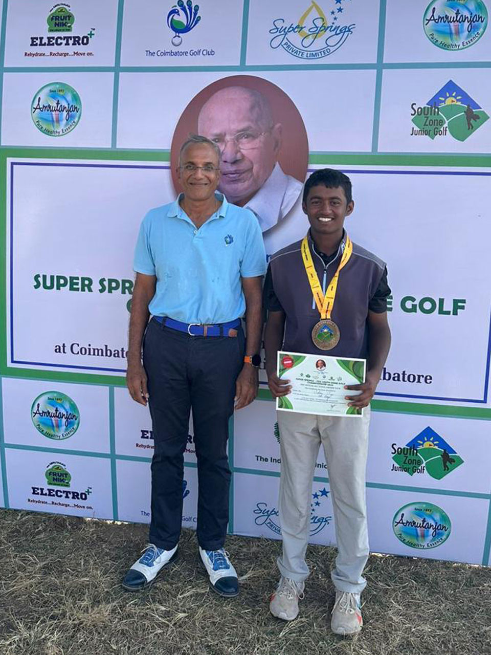 Vishnu Vijay won 'A' Boys Category at the IGU South Zone Golf Championship held at Coimbatore Golf Club, Coimbatore.