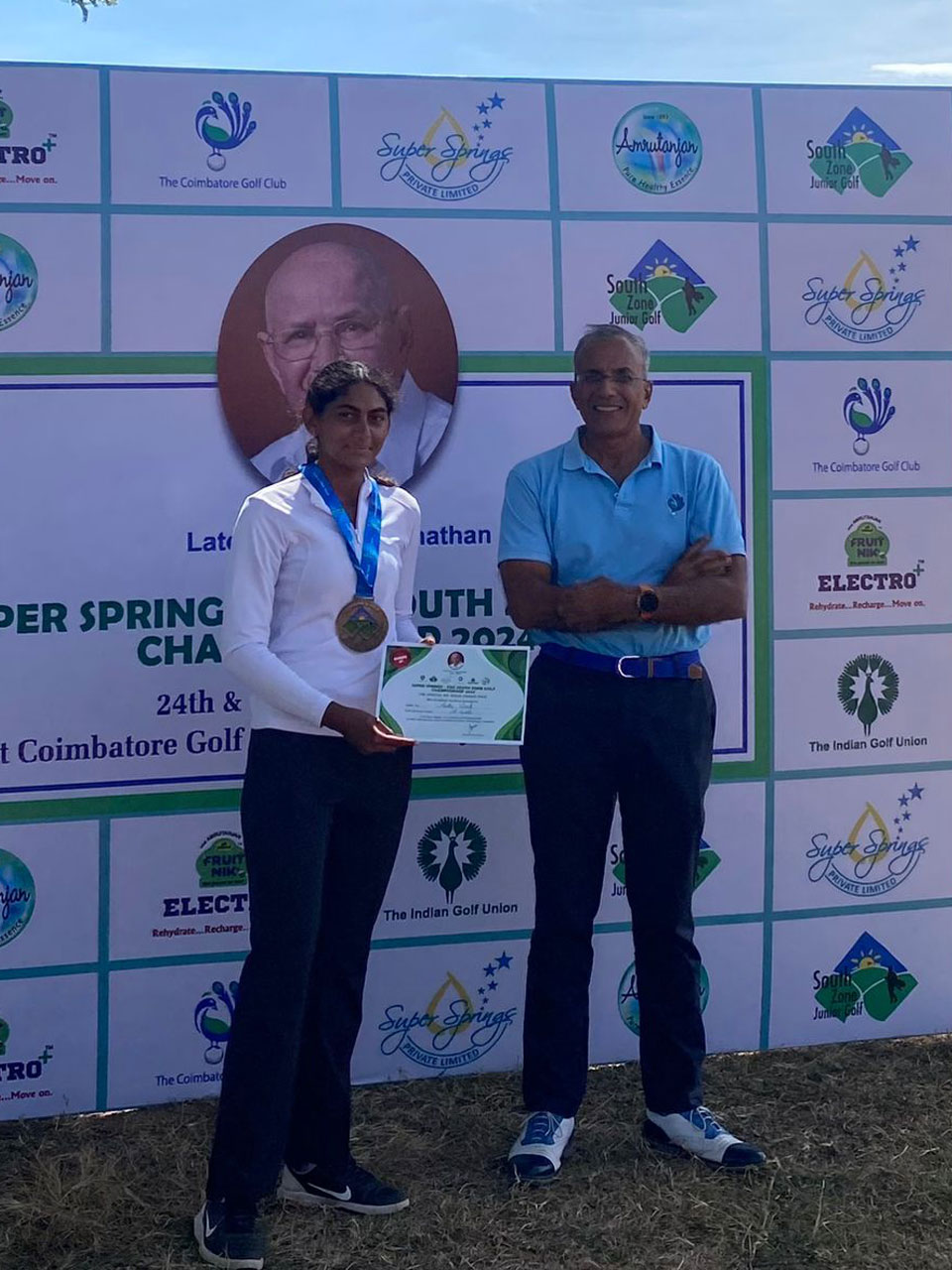 Anika Vivek finished runner up in 'A' Girls Category at the IGU South Zone Golf Championship held at Coimbatore Golf Club, Coimbatore.