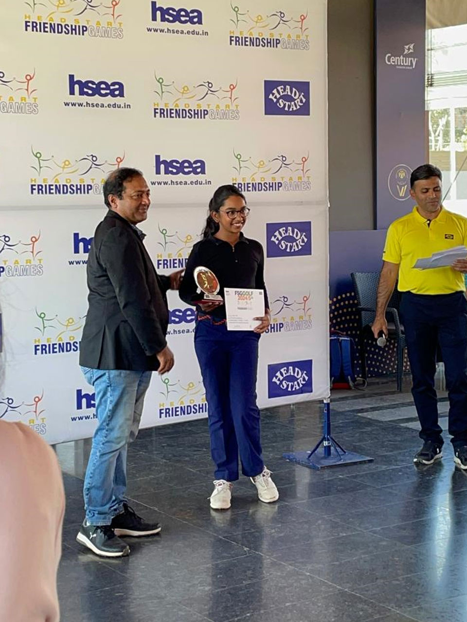 Isha Rajesh finished as the runner up in the 'C' Girls Category  at the Headstart Friendship Games event held at Karnataka Golf Associatio, Bangalore.