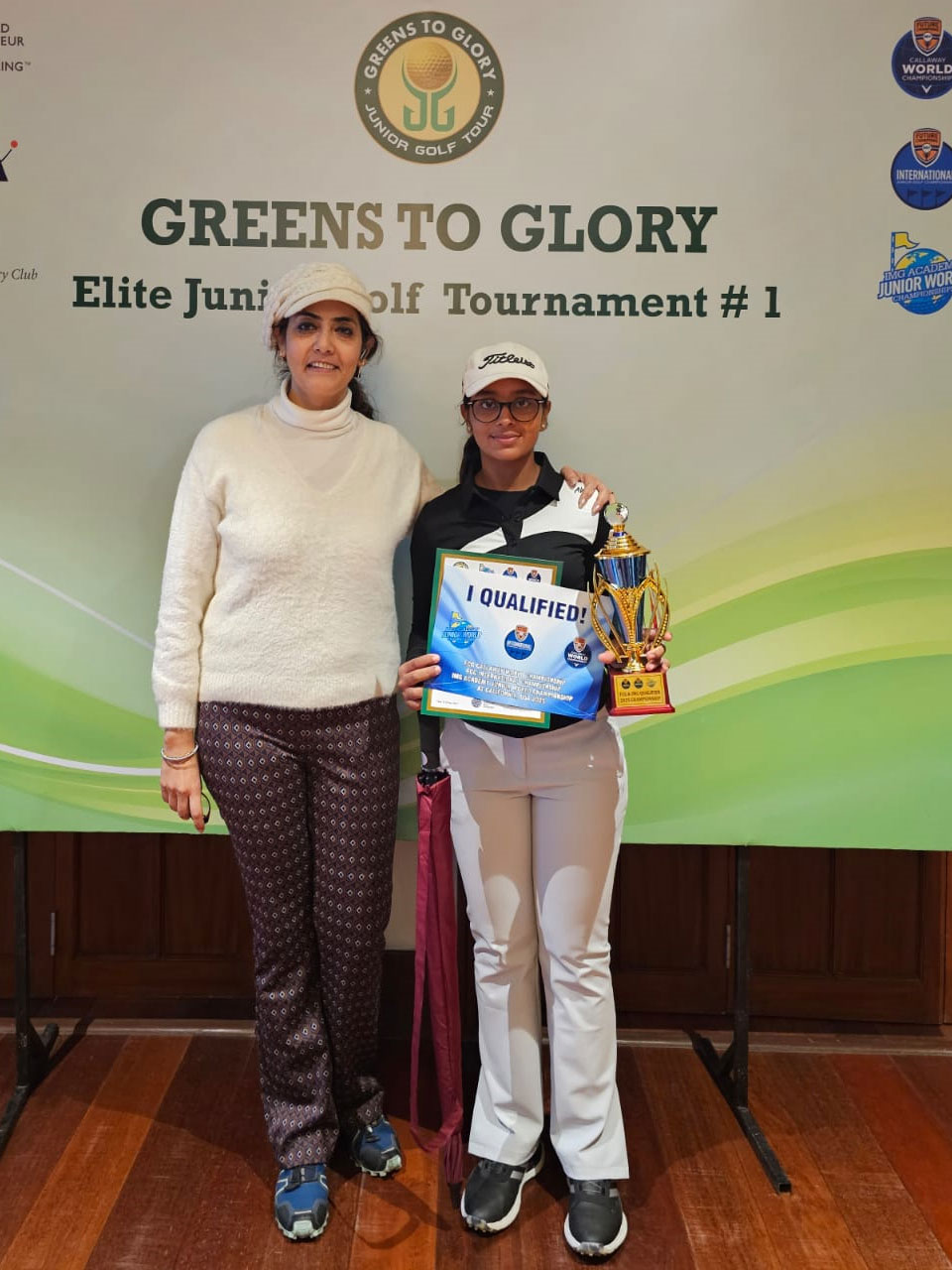 Manvi Singhania won the 'A' Girls Category at The Greens to Glory Elite Junior Golf Tournament held at Classic Golf & Country Club, Gurugram.